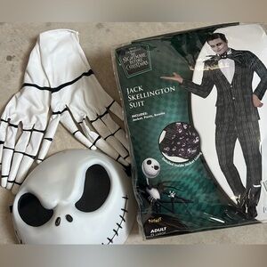 Disney Jack Skellington Suit with Mask and Gloves